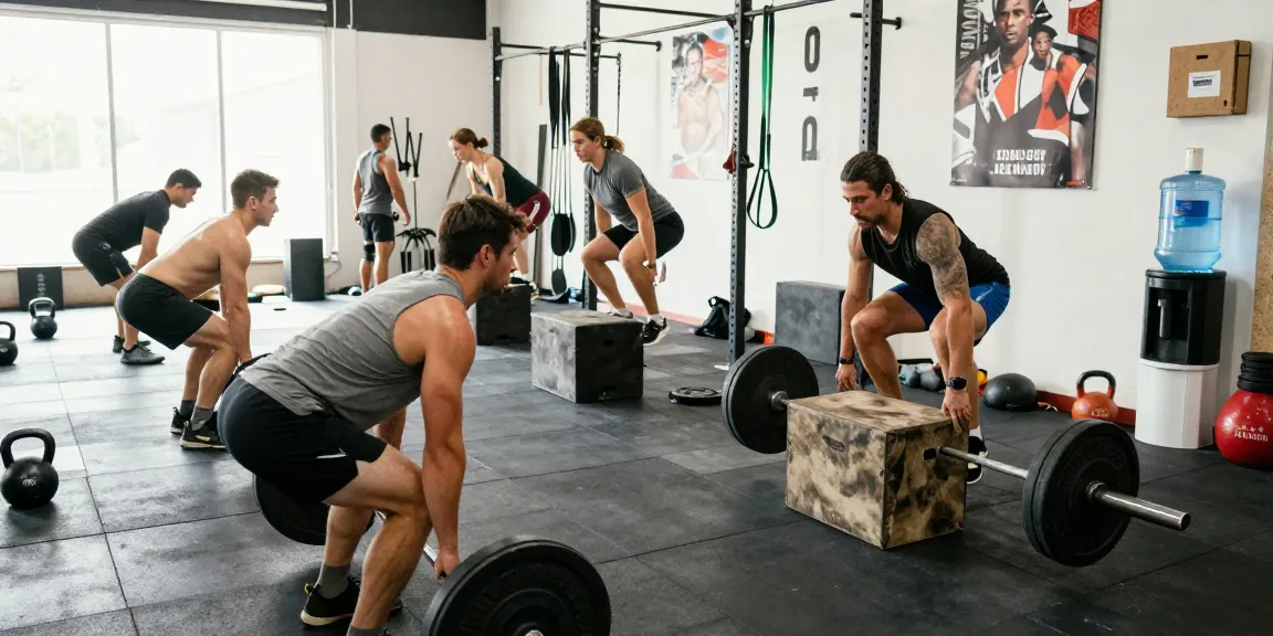 Aktive Athleten im Deus Shop beim Training mit hochwertiger Fitnessausstattung in hellem, motivierendem Umfeld.