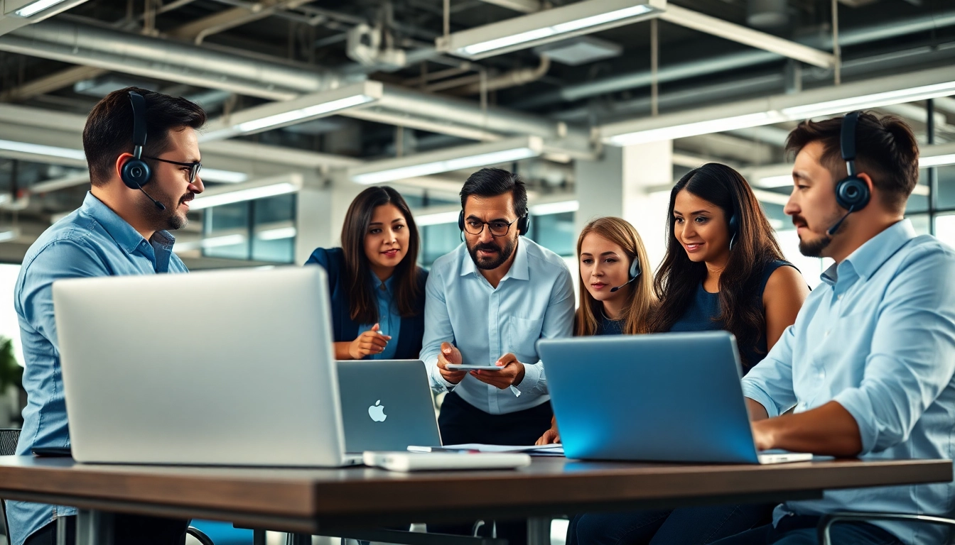 IT Support team collaborating in a modern office environment to optimize technology.
