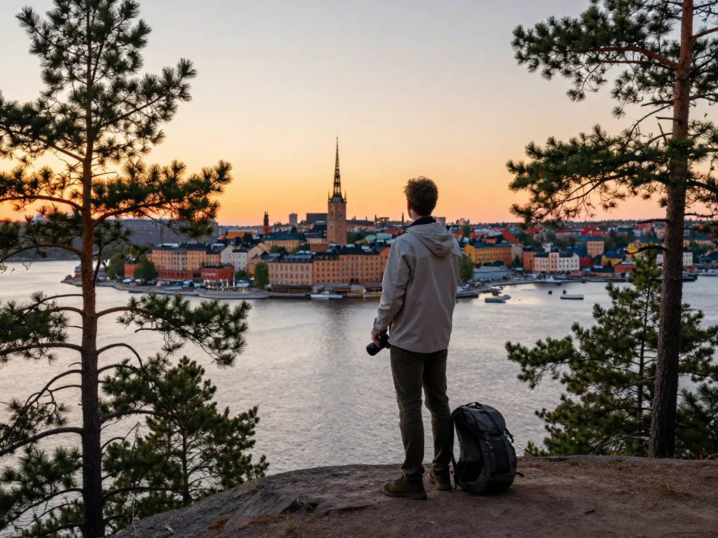 Reisetipps Stockholm Abenteuer bei Sonnenuntergang mit Blick auf den Schärengarten