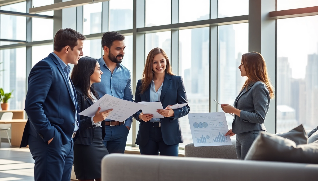 Headhunter Ingenieure diskutiert potenzielle Kandidaten in einem modernen Büro.