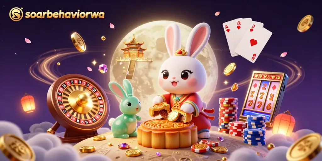 Spin to win at soarbehaviorwa with a magical moonlit casino scene featuring rich gaming elements.