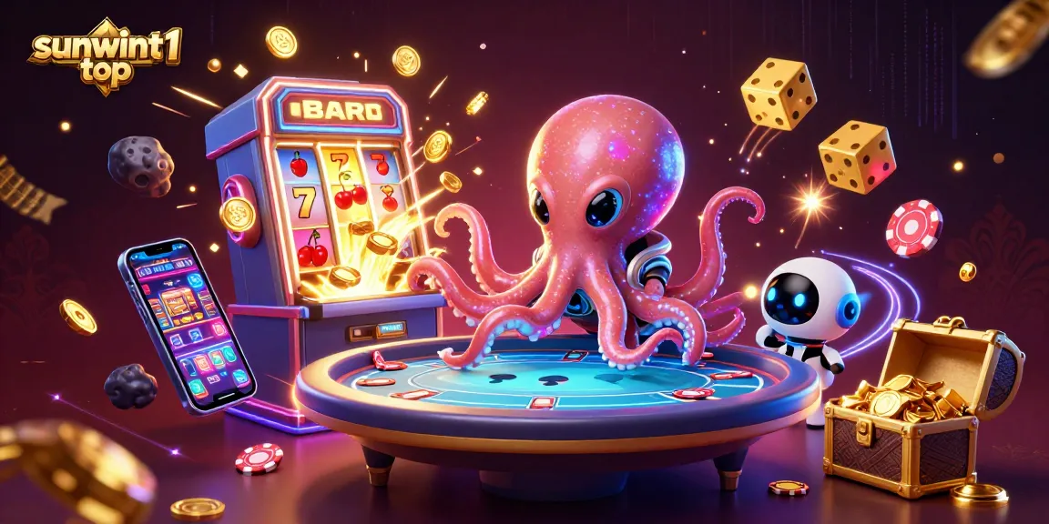 Experience vibrant excitement at sunwint1 top with 3D aliens and jackpot treasures.